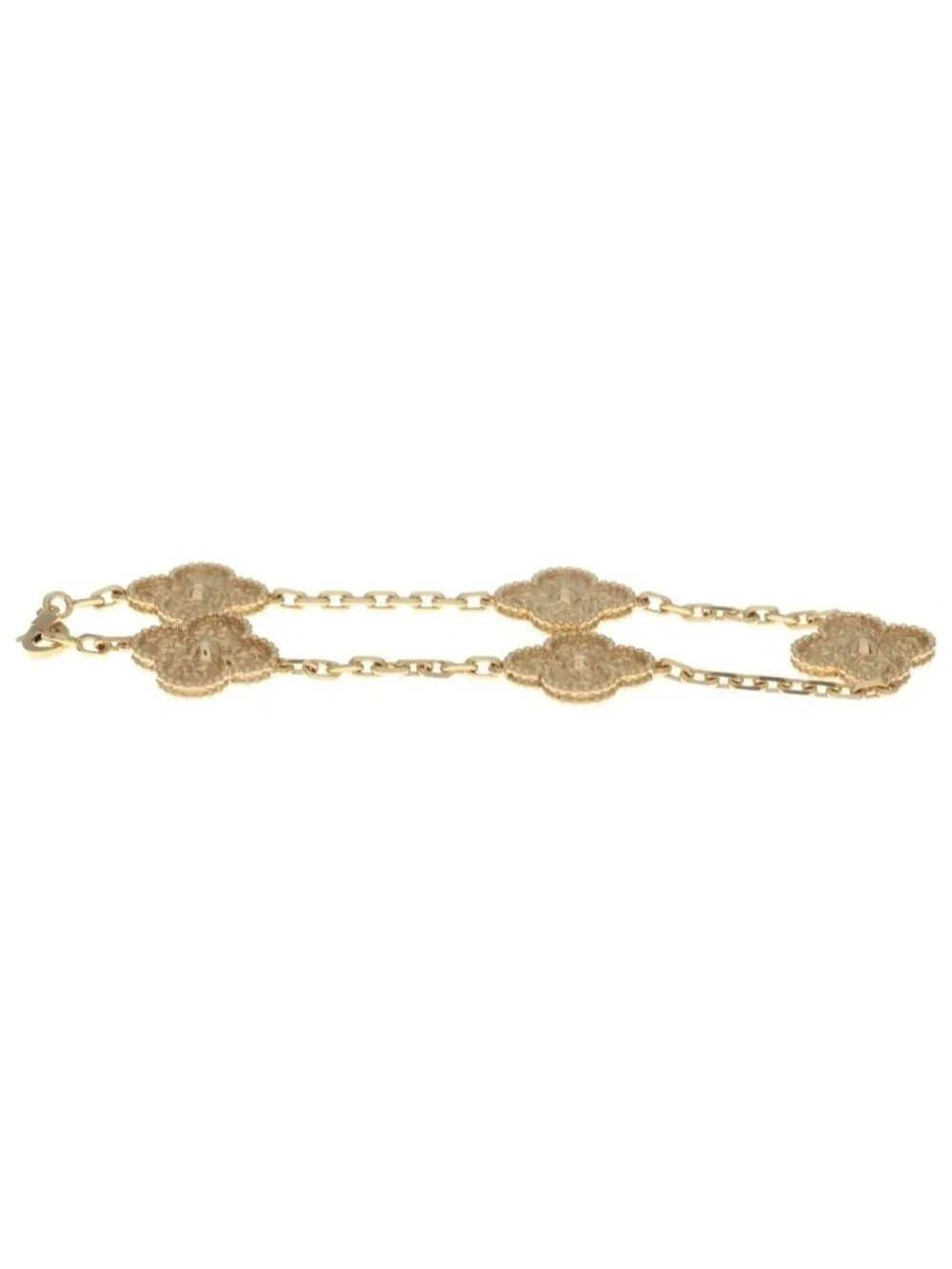 Van Cleef & Arpels Vintage Alhambra Bracelet Motif Pink Gold